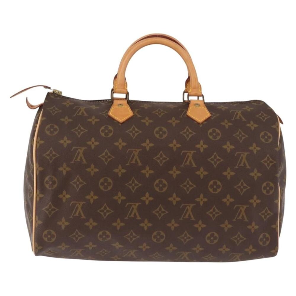 Louis Vuitton Monogram Speedy 35 Handbag Brown
